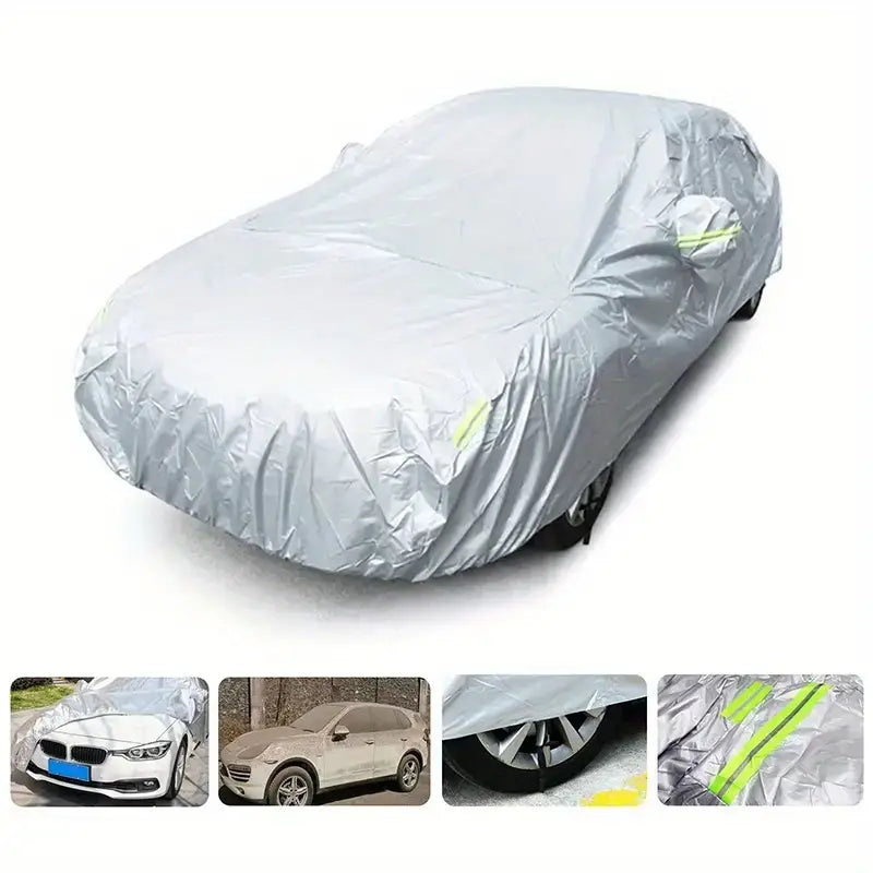 Car Cover for Sedan, Hatchback & SUV - All-Weather, UV Protection with Reflective 1720350084641-4069fc6d0ad545379d6fbdce21c7fcf6-goods