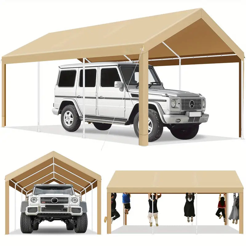 Tooluck 10x20ft Portable Carport, Heavy Duty Carport Khaki 1720677036110-b3a1e7efac68481091a25b77d522bb07-goods