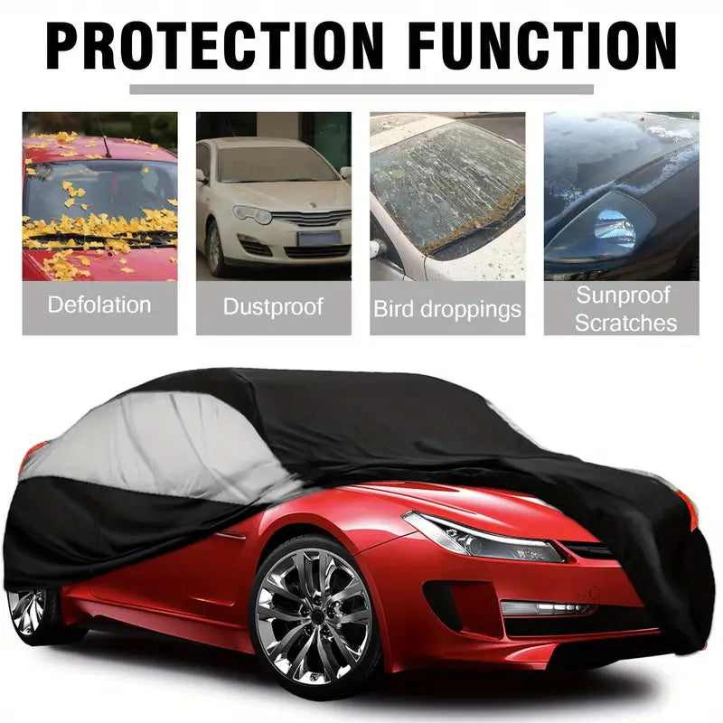 Car Cover For Universal Sedans, Protects Cars From UV, Dust, Rain, Made With Durable Material 1721701932160-566e39f389224ae3bf78476a2fd8a998-goods