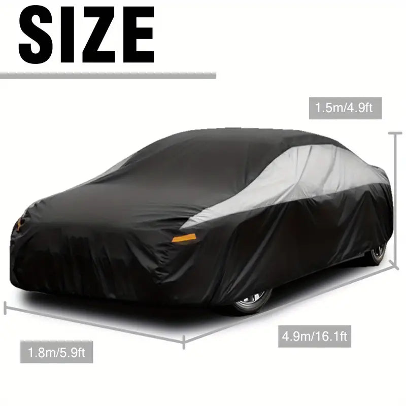 Car Cover For Universal Sedans, Protects Cars From UV, Dust, Rain, Made With Durable Material 1721701949661-ecaa4693f1334309a61d70c15dbc1755-goods