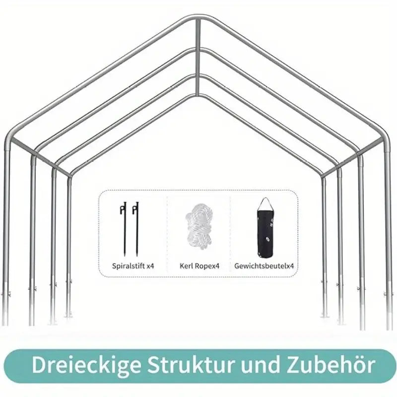 Carport, 10x20 ft Heavy Duty Car Canopy Garage Boat Shelter Party Tent with 8 Reinforced Poles and 4 Weight Bags 1722828099906-6f987f3f2920402aa5ea4df1895dab57-goods