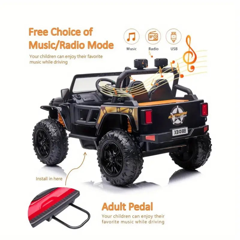 24V car for Kids & Parents, Battery Powered Toy Car with Remote Control, wireless, Front back button, Safety Belt 1724770795278-688ef5a6a98c48da84889fe3fe60ecc4-goods