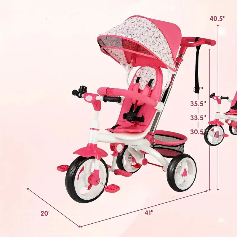 5-in-1 Convertible Tricycle Stroller with Canopy 1c10afc2-1c81-4b8b-be7a-582936a4da2a