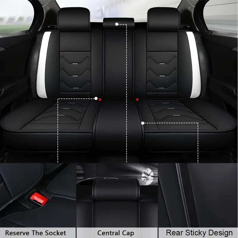 5-Seat Premium Faux Leather Car Seat Cover - 360° Full Coverage 202beb36-8c50-462c-a31a-e26543489d53
