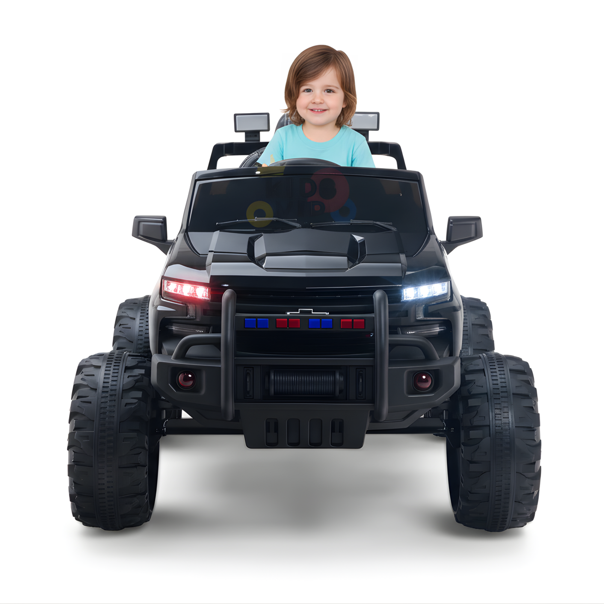 24V Chevrolet Silverado Kids Licensed 1 Seater Ride On Lifted Truck with Remote