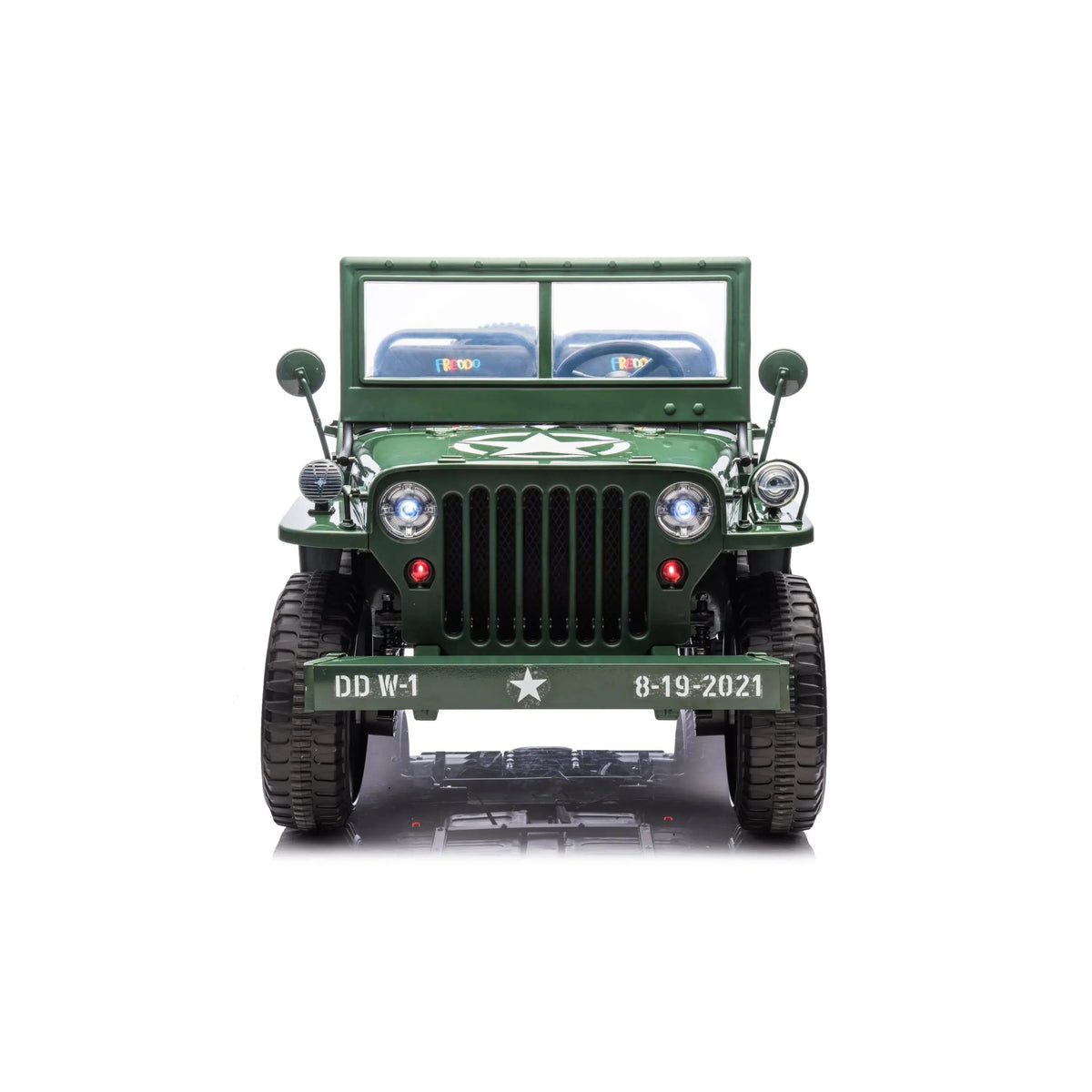 2026 24V Military Willy Truck 3 Seater Kids Ride On Car