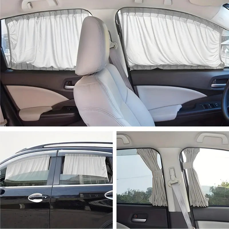 2pcs Universal Car Sun Shade Side Window Curtain Auto Foldable Uv Protection 28d6f2ed36e5bbeea195a5fbe3b331ca