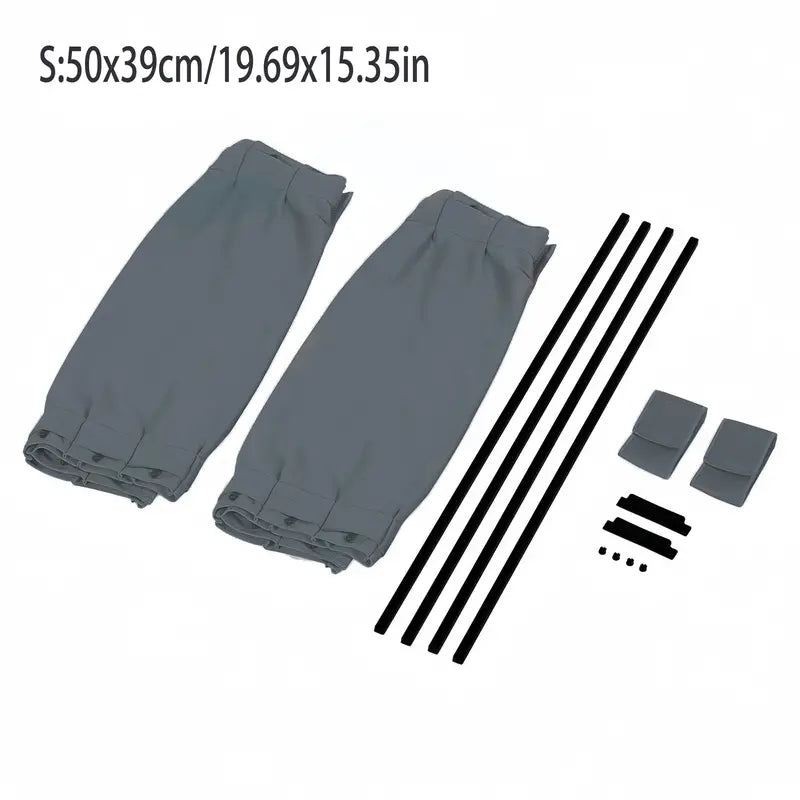 2pcs Universal Car Sun Shade Side Window Curtain Auto Foldable Uv Protection Gray Small 29f68d06-588c-4e33-9352-474342be39d9