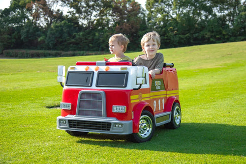 24V Fire Truck 2-Seater Ride-On for Kids
