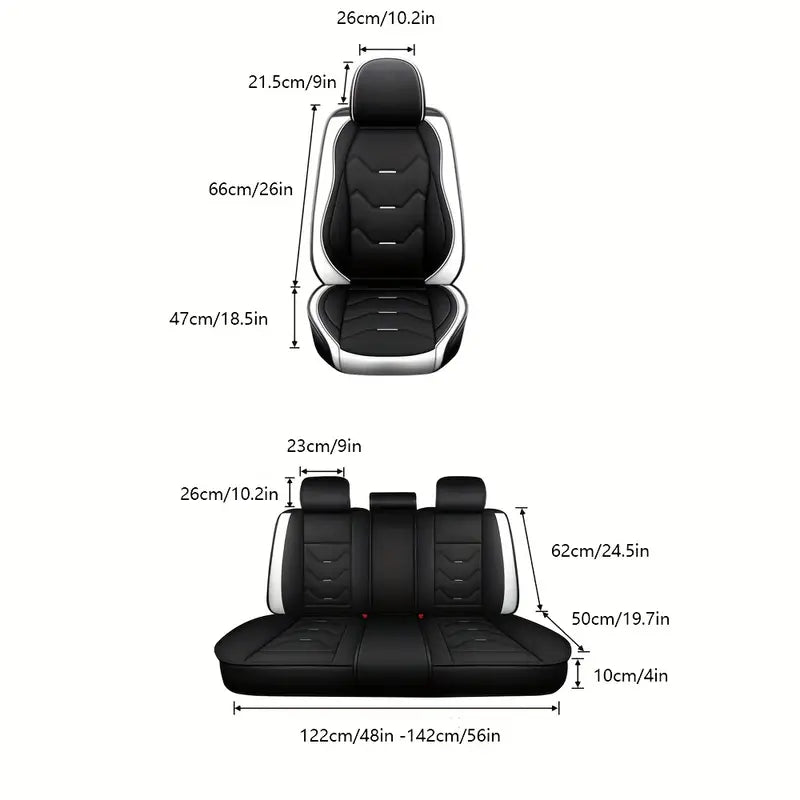 5-Seat Premium Faux Leather Car Seat Cover - 360° Full Coverage 2deaf5d6-2f5b-4a55-a656-1a38673f2636