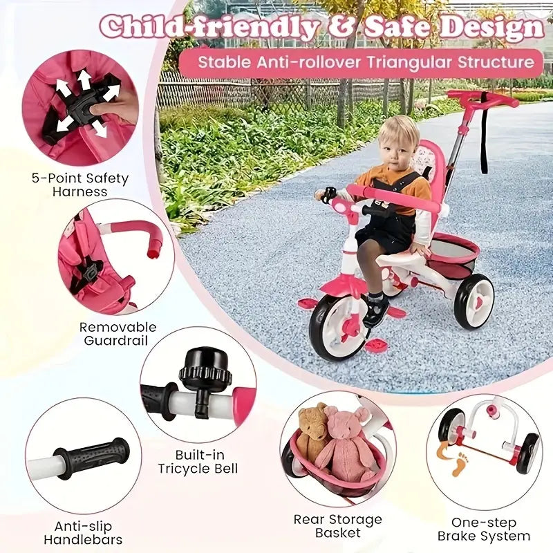 5-in-1 Convertible Tricycle Stroller with Canopy 2fef9c7b-3bc6-4df3-a3a8-3ec15223961f