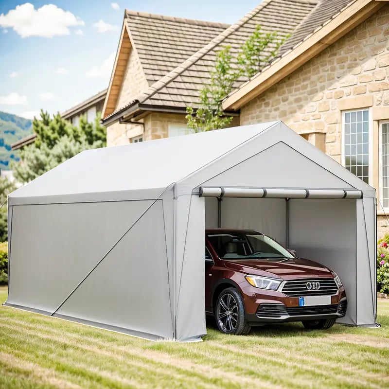 Upgraded Portable Carport with 4 Roll-up Doors 321488dc-564a-47ce-8fbd-d2b29b89d488