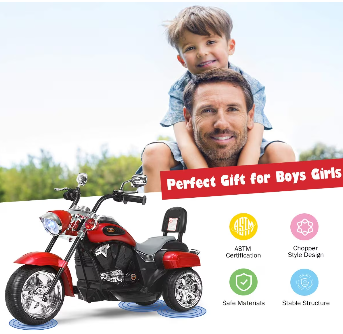 6V Chopper Style Kids Ride On Trike