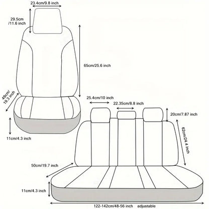 Universal Seat Covers Full Set Universal Automotive Front And Rear 3583b894-c357-473d-8461-7e7193afb452
