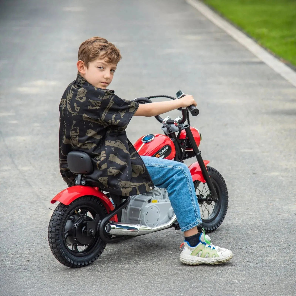 36V E-Chopper, Leather Seat, Rubber Air Wheels, Brushless Motor, 1 Seater
