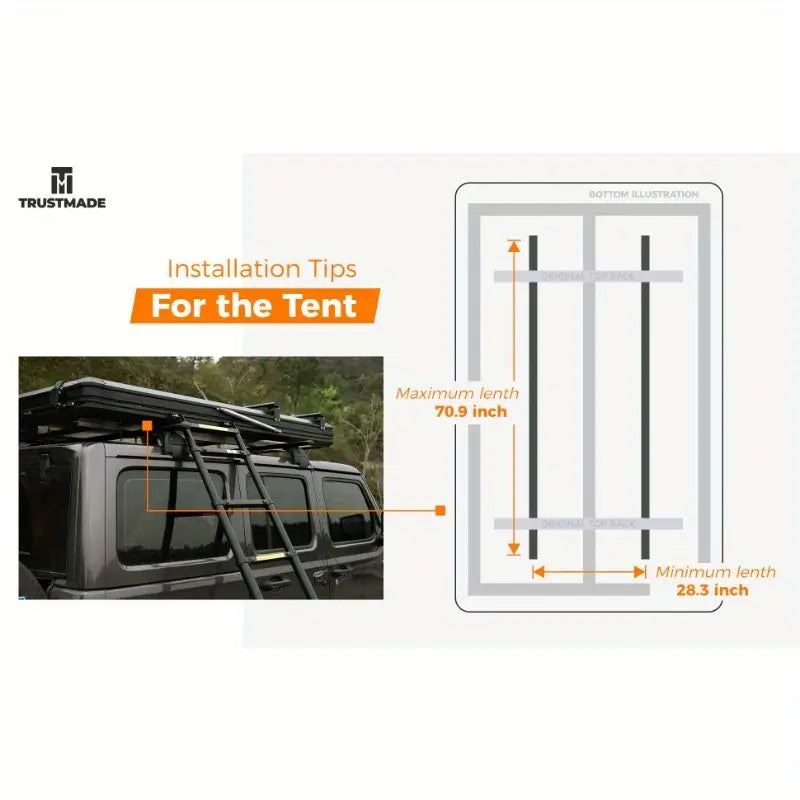 Trustmade Scout Plus Rooftop Tent – Hard Shell, Aluminum, Grey 39c8e9aa0e6f4f219f34089f3f06c4ee-goods