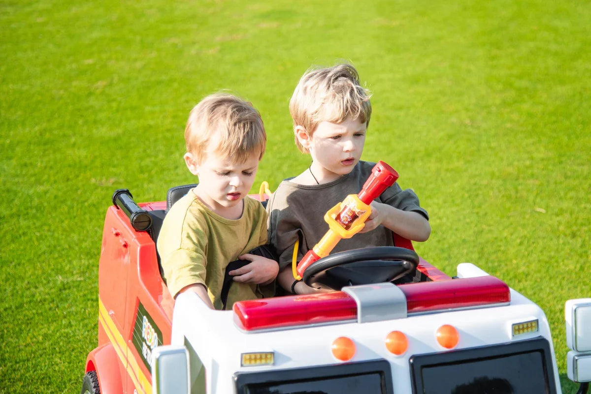 24V Fire Truck 2-Seater Ride-On for Kids