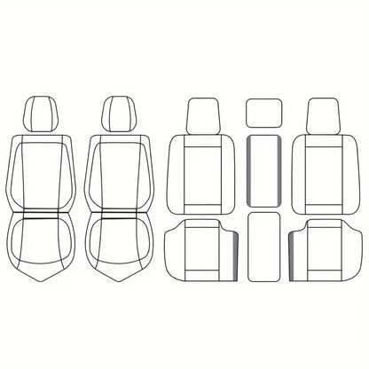 Universal Seat Covers Full Set Universal Automotive Front And Rear 3daec735-e7e7-412a-b9cb-a13176ffeee7