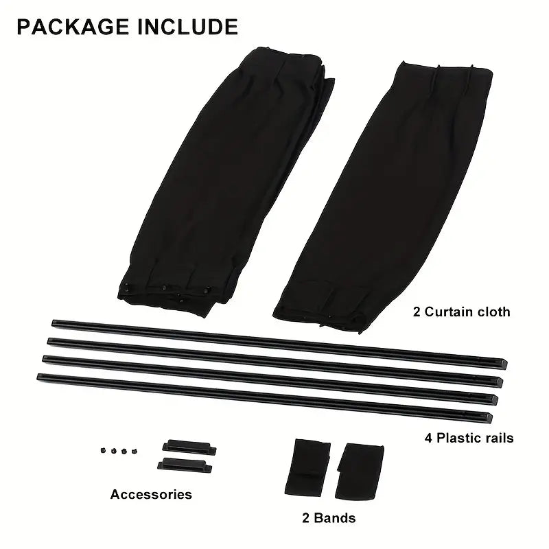 2pcs Universal Car Sun Shade Side Window Curtain Auto Foldable Uv Protection 3f441b0da2096bb73ad1599fb3a9c500