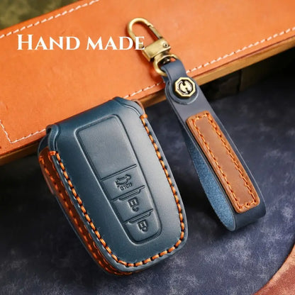 Premium Genuine Leather Key Fob Cover for Toyota 45ba3582-0782-45e6-8db0-f1f6a1c14807