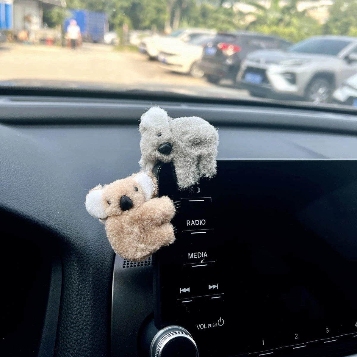 4Pcs Cute Koala Car Screen Ornaments | Premium Interior Decor Set