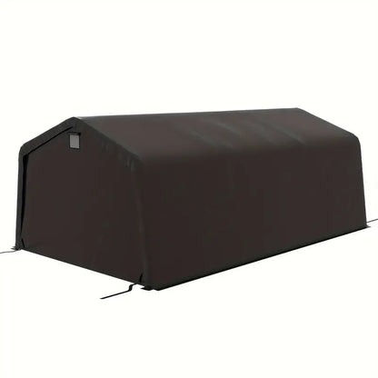 Outsunny 12' X 20' Heavy Duty Carport, Portable Garage Canopy Tent With 2 Ventilation Windows And Large Door Black 48b23a41-950a-4720-a73e-b181d1b1bac6