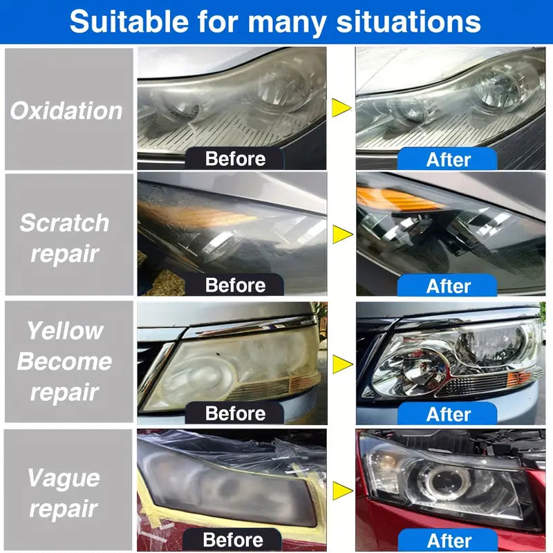 Headlight Restoration Kit, Car Headlight Polish Repair Renovation Kit With 100ML Repair 4b5feeb1-4f1f-4abf-8e5d-9c6706e2aa77