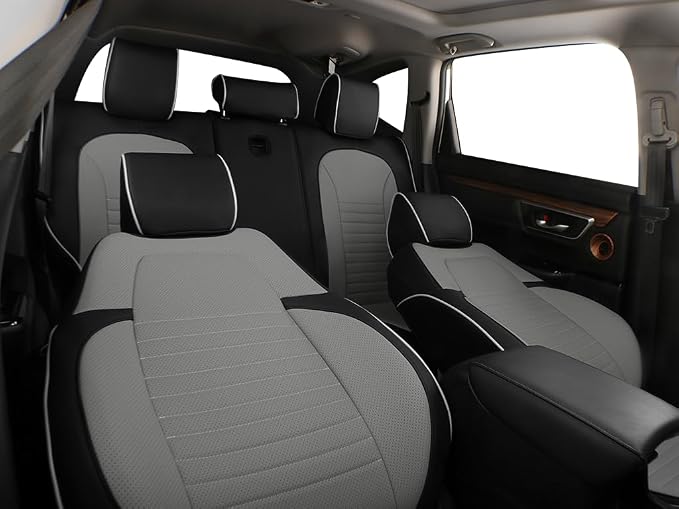 Faux Leather Seat Covers for Honda CR-V — Full Set — Black / Gray