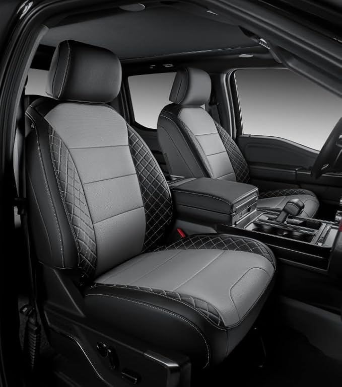 Seat Covers for Multiple Vehicles — Full Set — Black / Gray