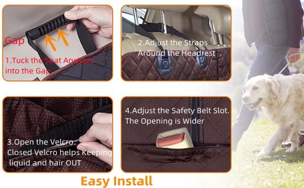 Pet Car Seat Protector — Coffee / Brown