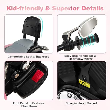 6V Chopper Style Kids Ride On Trike