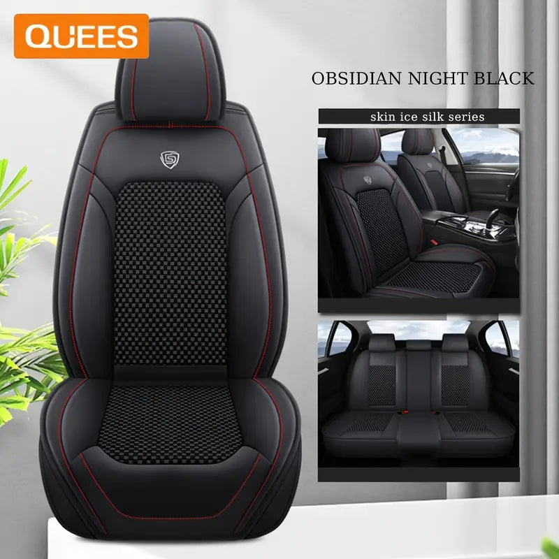 Universal Ice Silk Leather Car Seat Covers Cushion Full Set 52e7f154-ef2b-4a11-83b8-b83be9169ee5