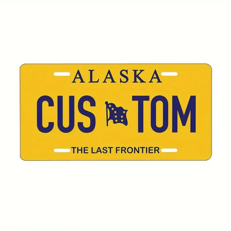 Vintage-Style Aluminum License Plate - Customizable Metal Car Tag Perfect for Front or Rear Display, 6x12 Inches Alaska 6''x12'' 15cm*30cm 548e002d-7747-472d-a118-580422c10b03