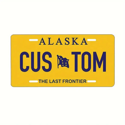 Vintage-Style Aluminum License Plate - Customizable Metal Car Tag Perfect for Front or Rear Display, 6x12 Inches Alaska 6''x12'' 15cm*30cm 548e002d-7747-472d-a118-580422c10b03