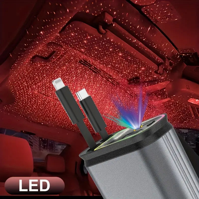 66W 4-in-1 Retractable Car Charger With Star Projector TypeC+ForIOS 572db11a-1172-4a8d-b8ee-d040e5961a7e