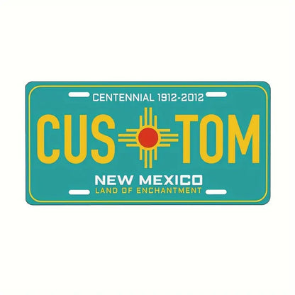 Vintage-Style Aluminum License Plate - Customizable Metal Car Tag Perfect for Front or Rear Display, 6x12 Inches New Mexico 6''x12'' 15cm*30cm 58278b69-b136-4107-a43e-fe115778ae93