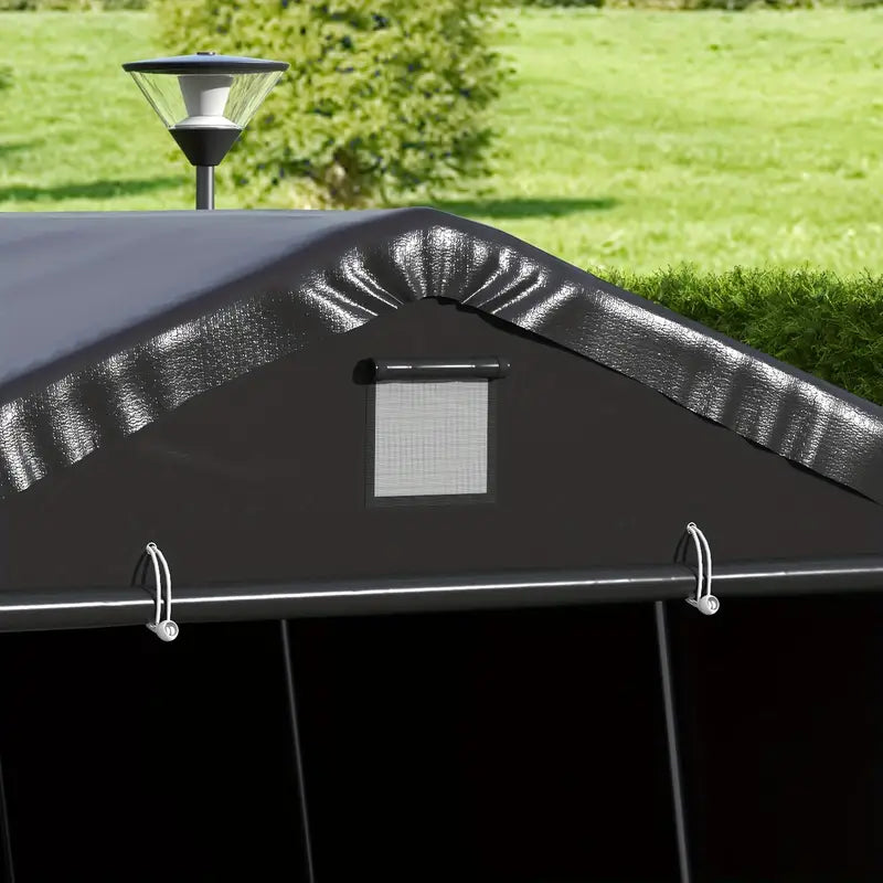 Outsunny 12' X 20' Heavy Duty Carport, Portable Garage Canopy Tent With 2 Ventilation Windows And Large Door 582eb1f5-9fa6-4bcd-9c37-26e50bd40fdc