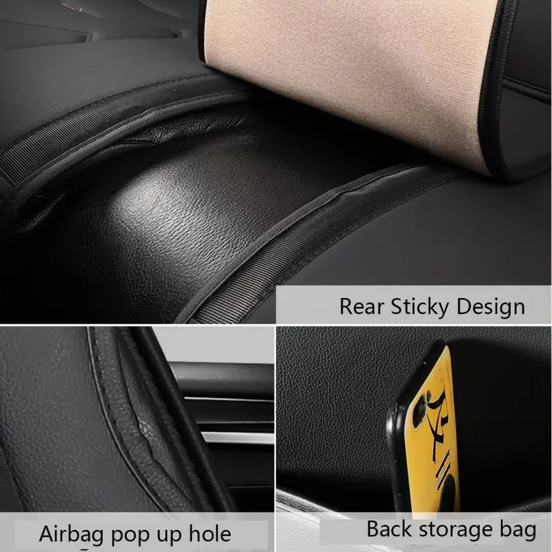 5-Seat Premium Faux Leather Car Seat Cover - 360° Full Coverage 590924f6-572e-4c12-b906-e3f7ac06a349