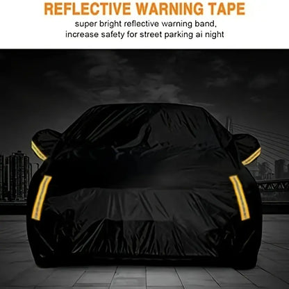 Oxford Cloth Full Car Cover - Waterproof 190T Outdoor Protection with Reflective Warning Tape 5f0d3092-2500-4973-b8c5-49343cc3931b
