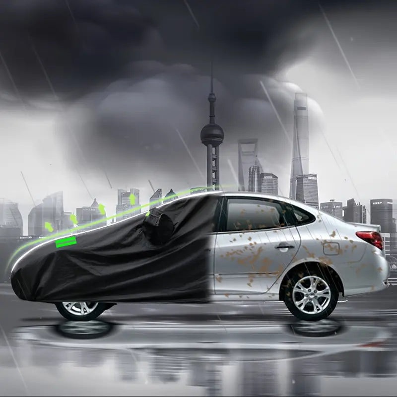 1pc Duty Waterproof Full Car Cover Outdoor UV Snow Dust Rain Resistant Protection 60455eb2-0d27-4e58-a611-f02c5d7474c9