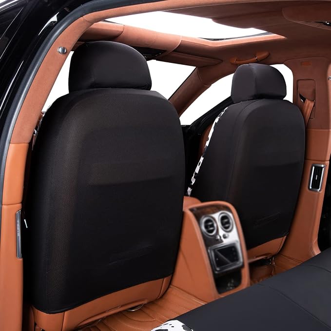Faux Leather Car Seat Covers — Front Seat — Black