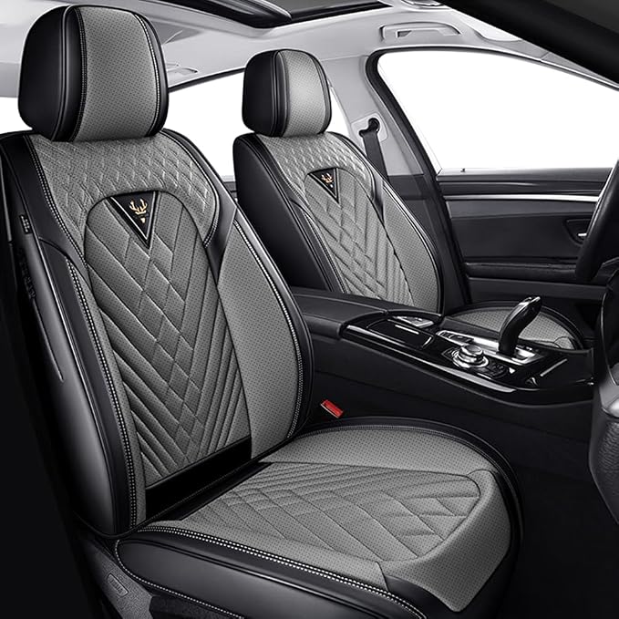 Seat Covers for Toyota Venza — Front Seat — Black / Gray