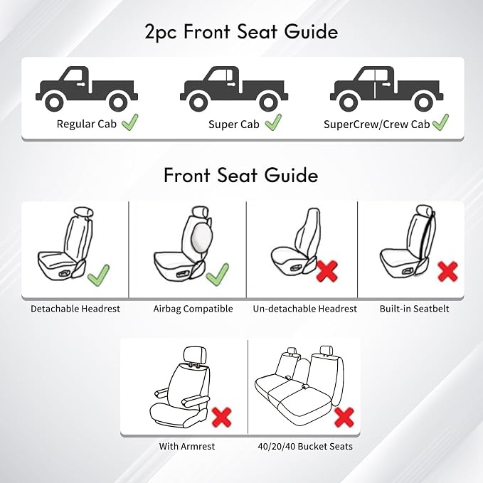 Seat Covers for Multiple Vehicles — Front Seat — Coffee