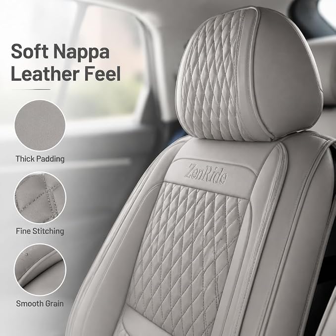 Universal Seat Covers — Front Seat — Gray