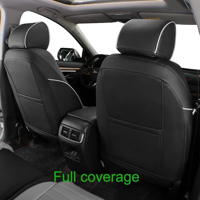 Faux Leather Seat Covers for Honda CR-V — Full Set — Black / Gray