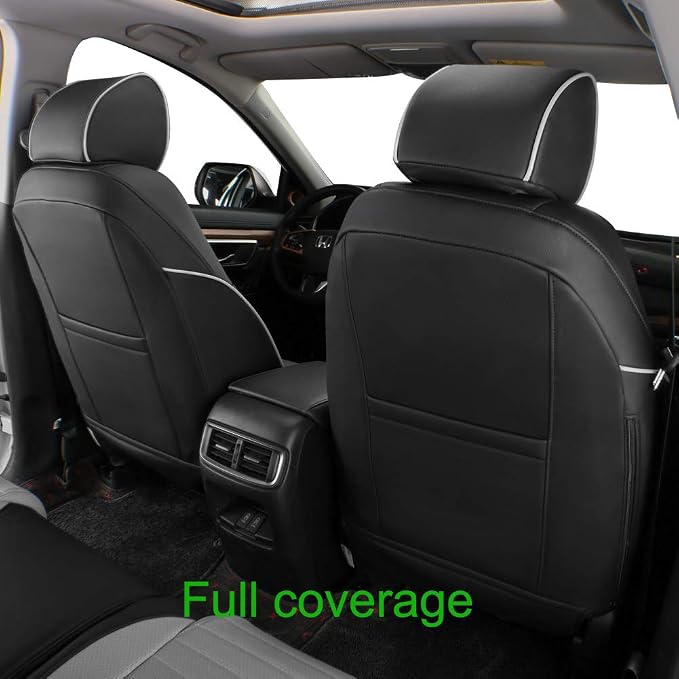 Faux Leather Seat Covers for Honda CR-V — Full Set — Black / Gray