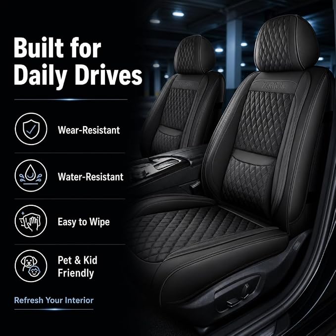 Universal Seat Covers — Front Seat — Black