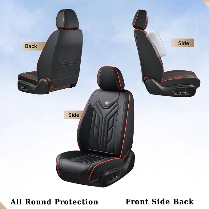 Universal Seat Covers — Front Seat — Black / Red