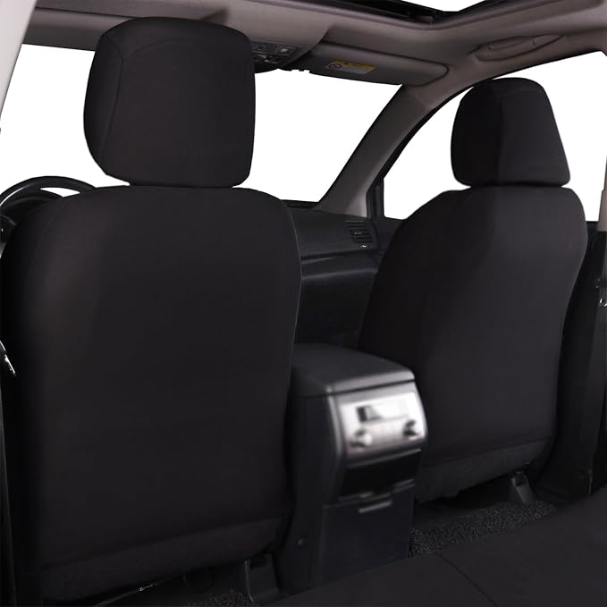 Fabric Car Seat Covers — Full Set — Black / Blue