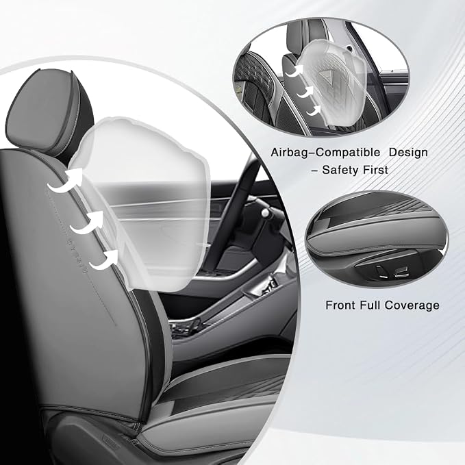 Seat Covers for Toyota Venza — Full Set — Gray / Black